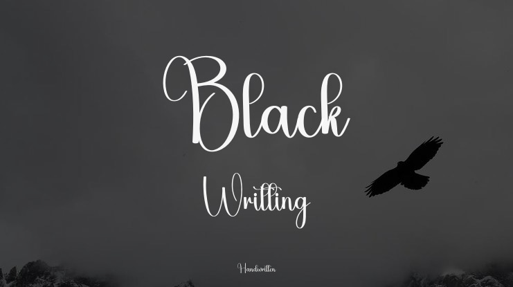 Black Writting Font