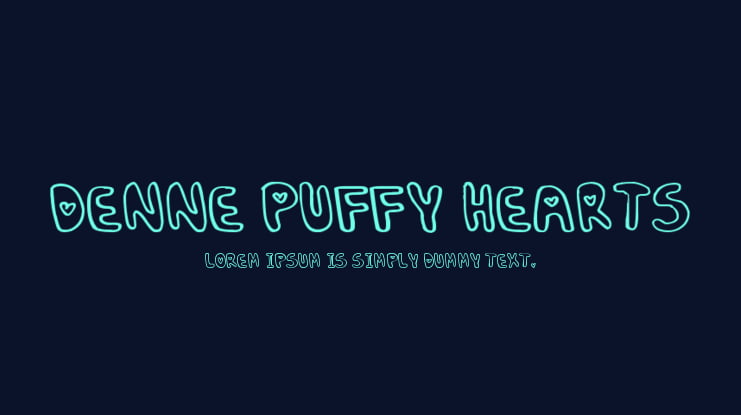 Denne Puffy Hearts Font