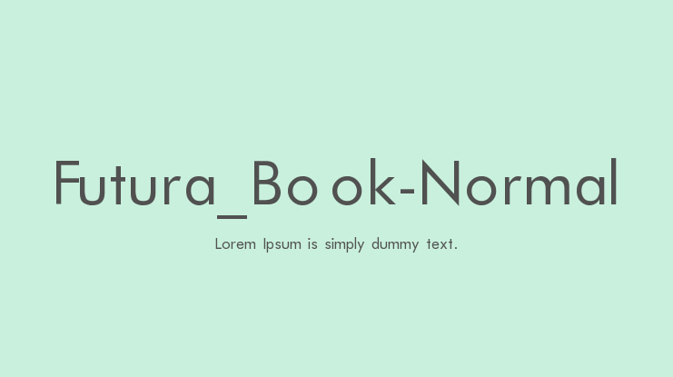 Futura_Book-Normal Font