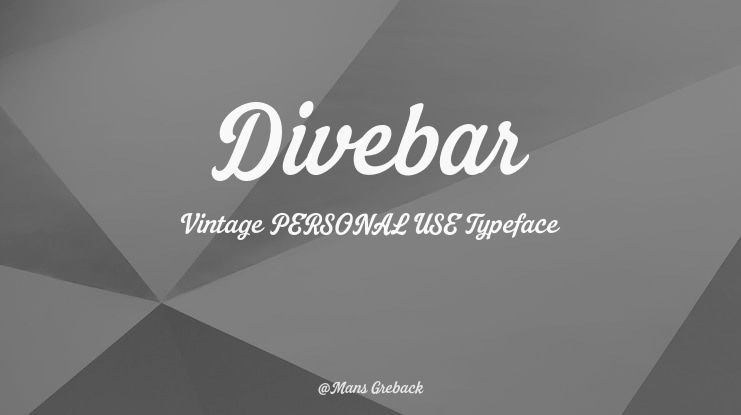 Divebar Vintage PERSONAL USE Font