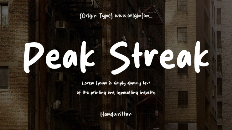 Peak Streak Font