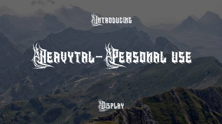 Heavytal-Personal use Font