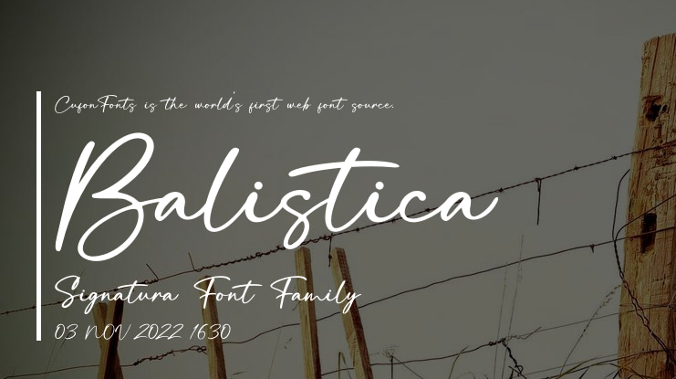 Balistica Signatura Font