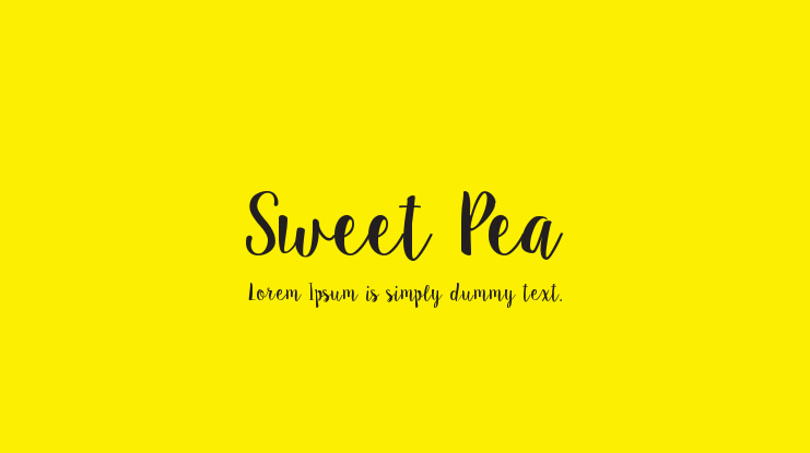 Sweet Pea Font