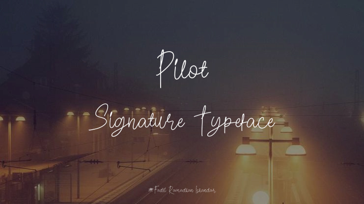Pilot Signature Font