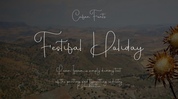 Festifal  Holiday Font