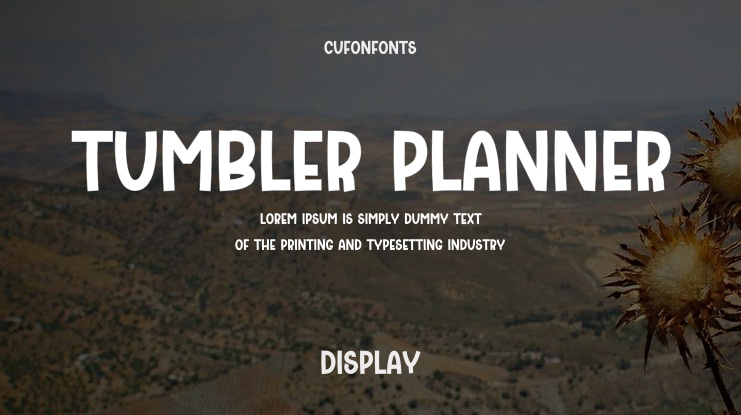 Tumbler Planner Font