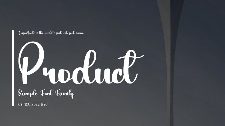 Product Sample Font