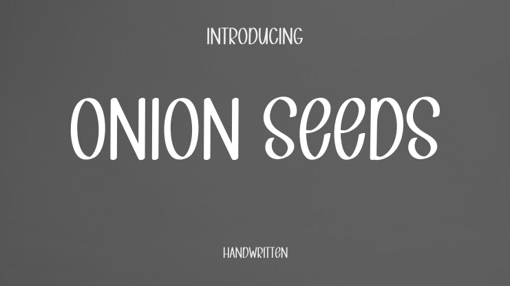 ONION SEEDS Font