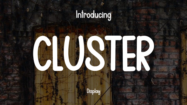 CLUSTER Font