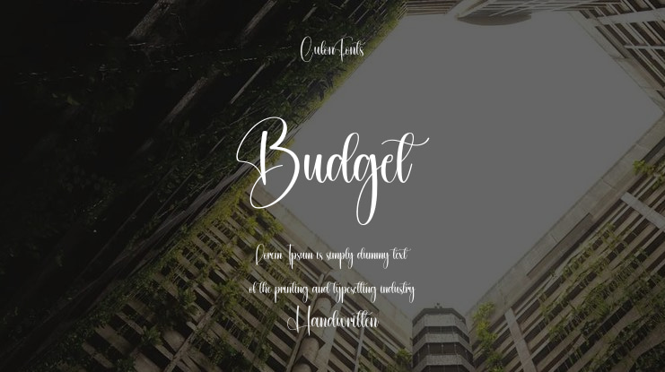 Budget Font