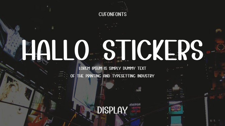 Hallo Stickers Font