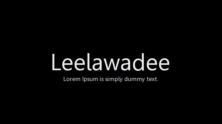 Leelawadee Font