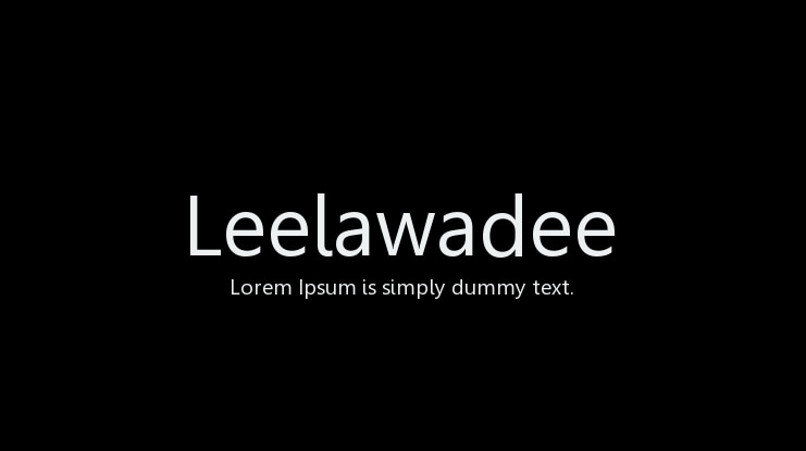 Leelawadee Font