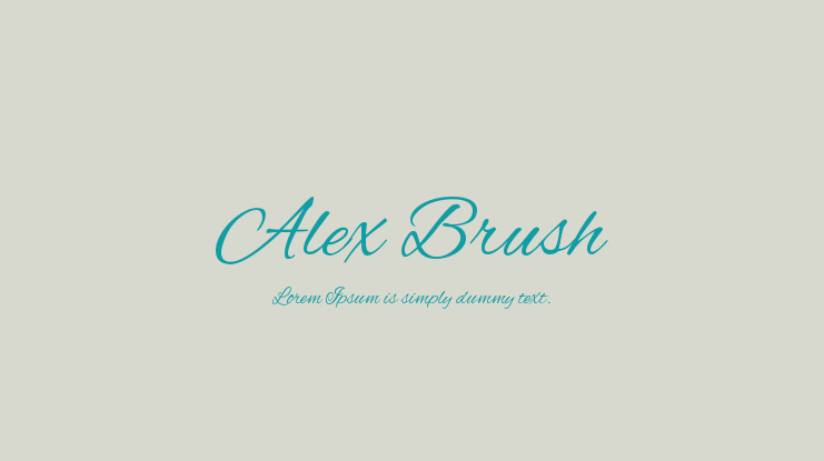 Alex Brush Font Family