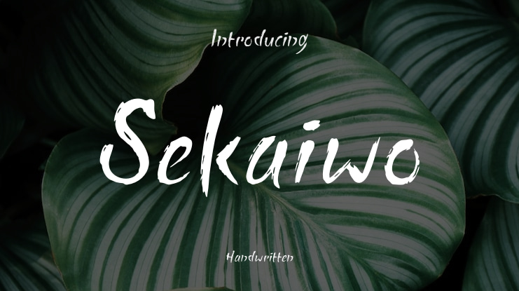 Sekaiwo Font