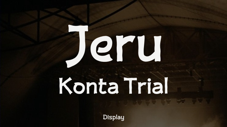 Jeru Konta Trial Font