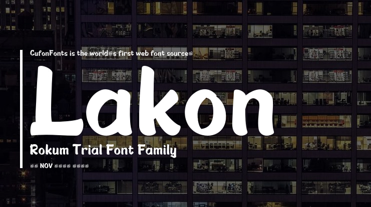 Lakon Rokum Trial Font