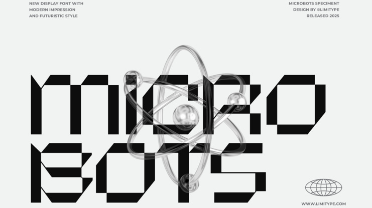 Microbots Futuristic Font