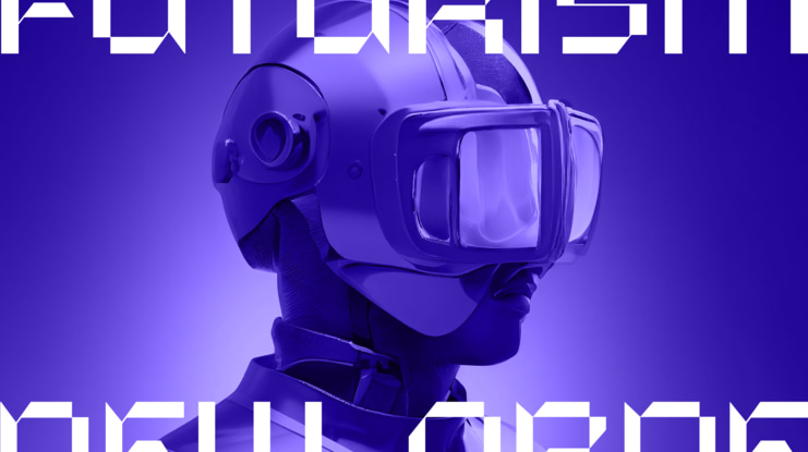 Microbots Futuristic Font