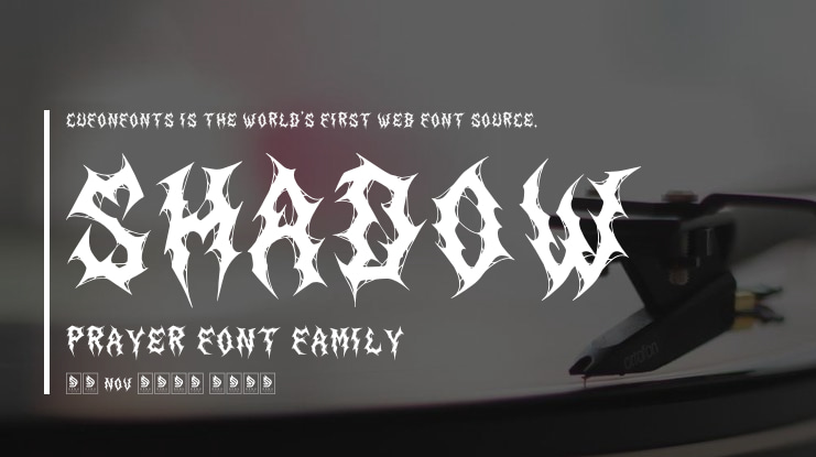 Shadow Prayer Font
