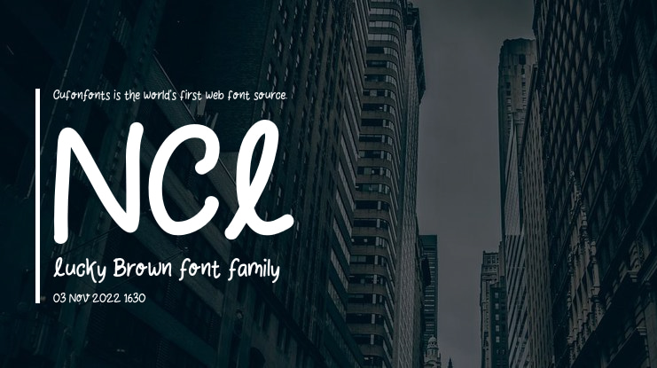 NCL Lucky Brown Font