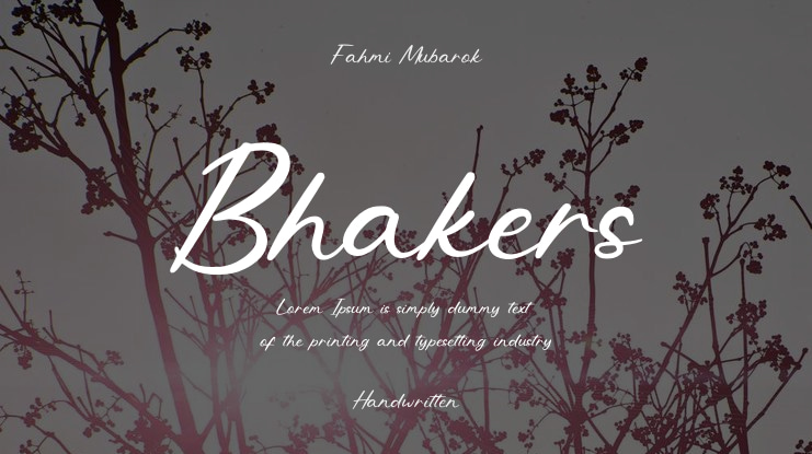 Bhakers Font