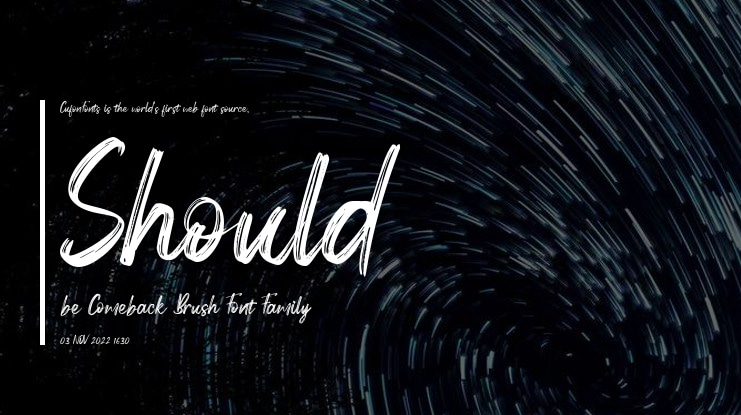 Should be Comeback Brush Font