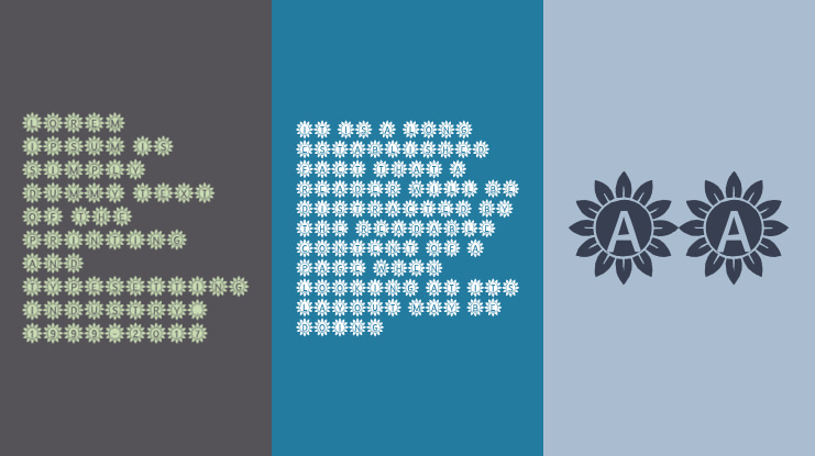 Sunflower Alphabet Solid Font Family