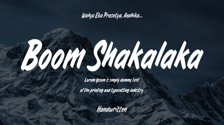 Boom Shakalaka Font