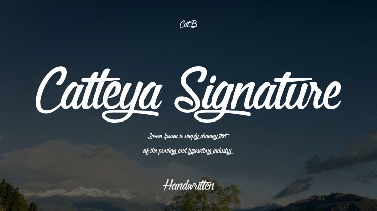 Catleya Signature Font