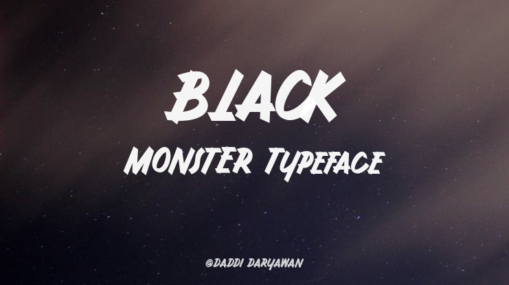 BLACK MONSTER Font