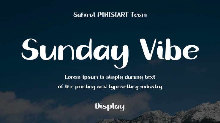 Sunday Vibe Font
