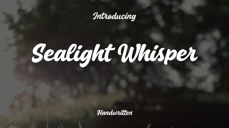 Sealight Whisper Font