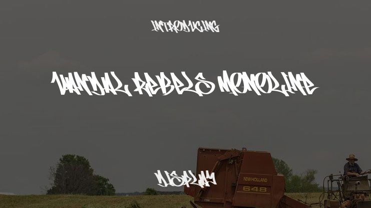 Vandal Rebels Monoline Font Family