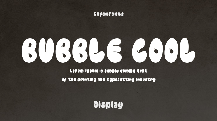 BUBBLE COOL Font