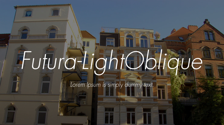 Futura-LightOblique Font