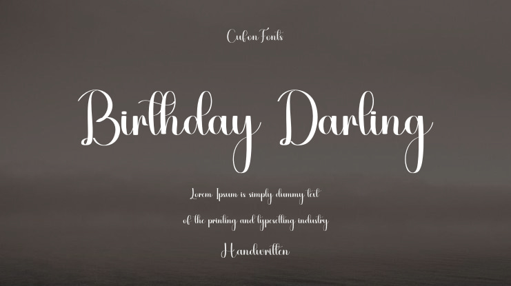 Birthday Darling Font