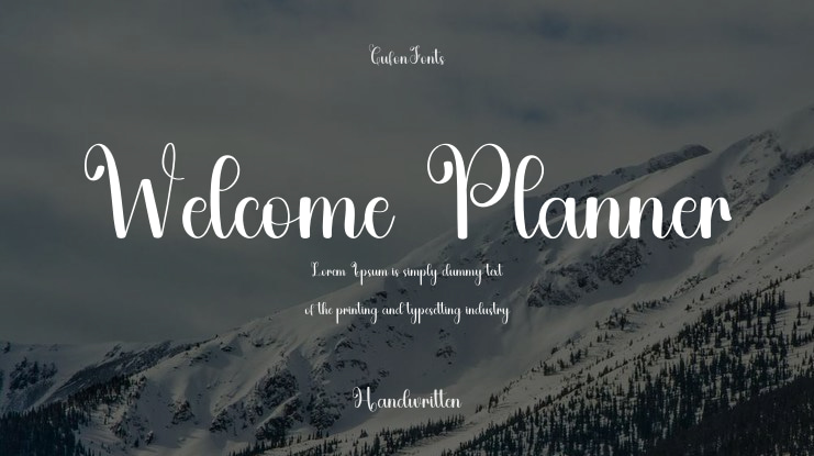 Welcome Planner Font