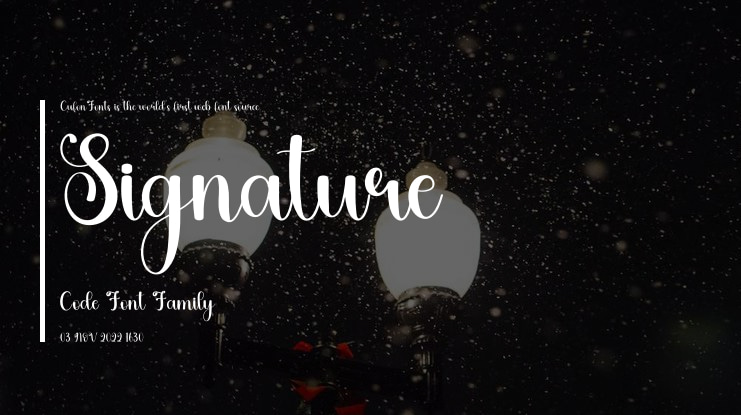 Signature Code Font