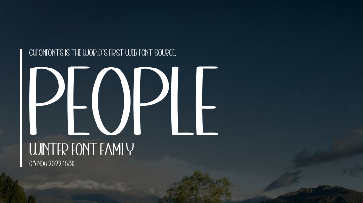 People Winter Font