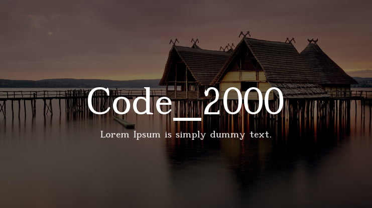 Code_2000 Font