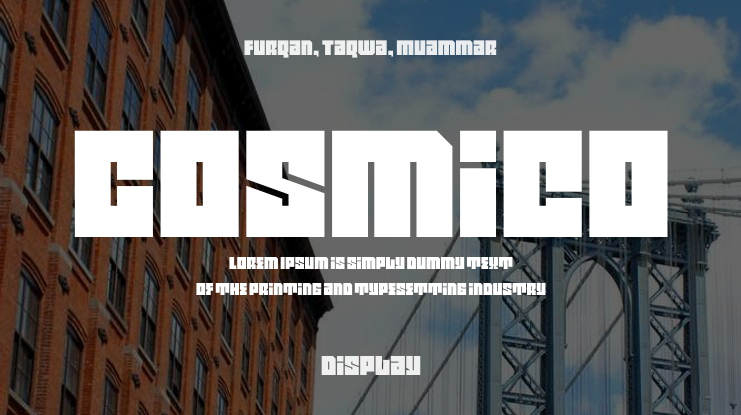 Cosmico Font