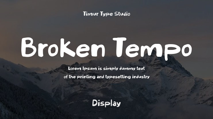Broken Tempo Font