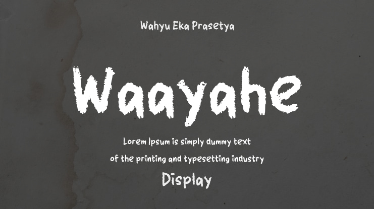 Waayahe Font