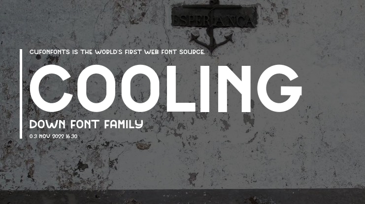 Cooling Down Font