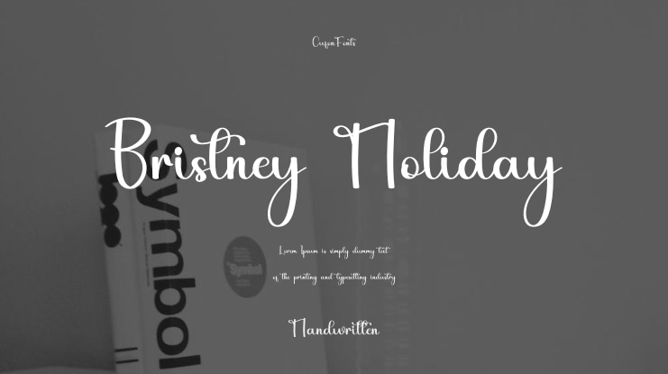 Bristney Holiday Font