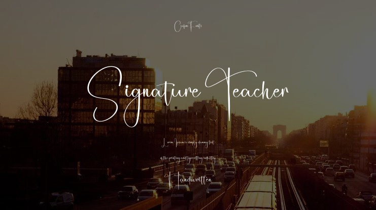 Signature Teacher Font