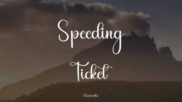 Speeding Ticket Font