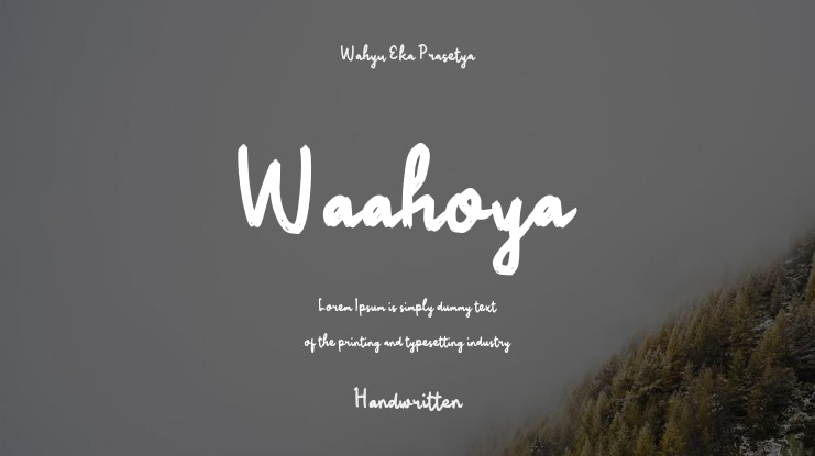 Waahoya Font